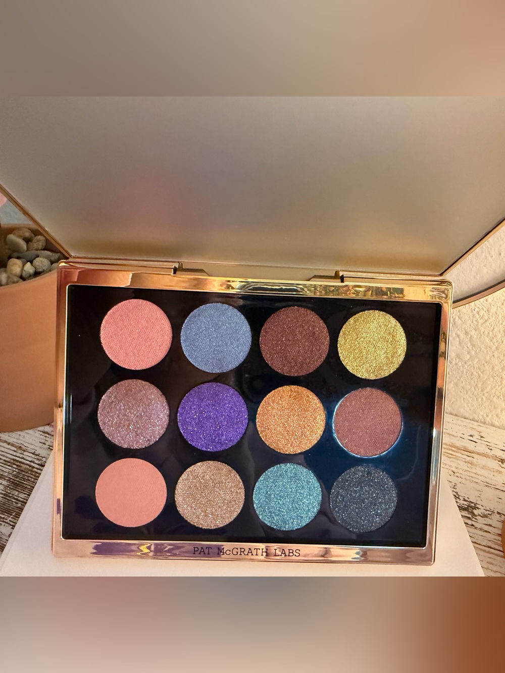 Pat McGrath Glitter Eyeshadow Palette — Gold, Blue, Purple, Bronze, Teal, Pink